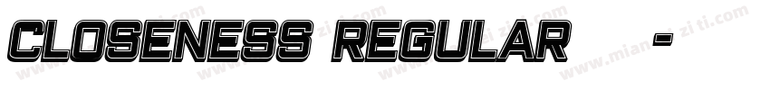 Closeness Regular字体下载字体转换